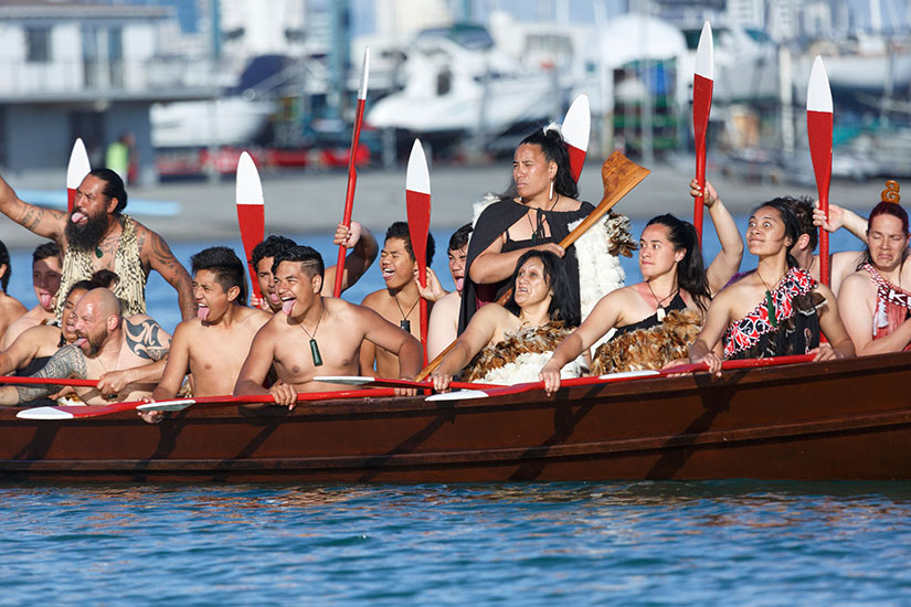 Polynesian waka arrival in Auckland